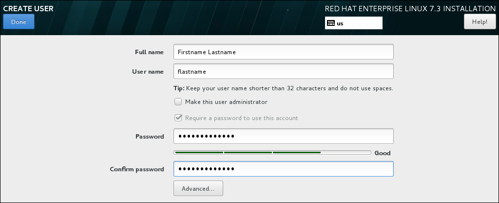 Create install. RHEL 7.9 gui. Linux user account password Group картинка. Linux user account password Group.