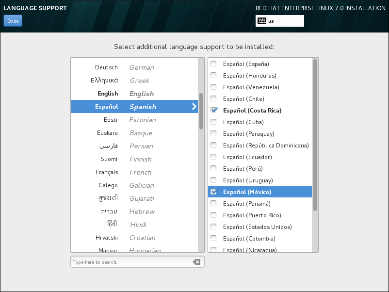 Configuración del soporte de idioma