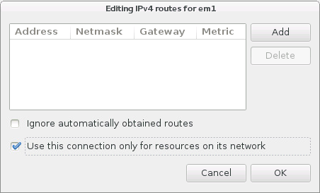 Configuration du routage IPv4