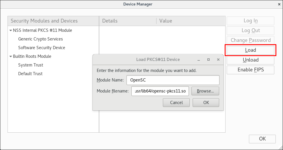 Device Manager in Firefox