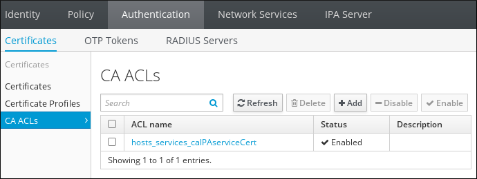 CA ACL Rules Management in the Web UI