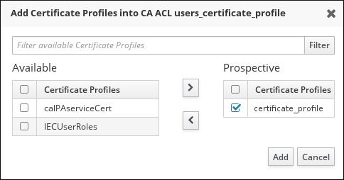 Selecting a Certificate Profile