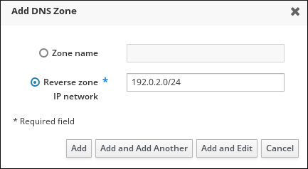 Creating a Reverse Zone by IP Network