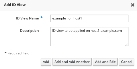 Adding an ID View