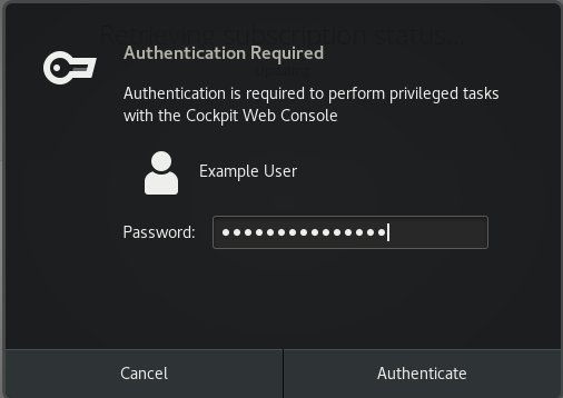 cockpit subscription password