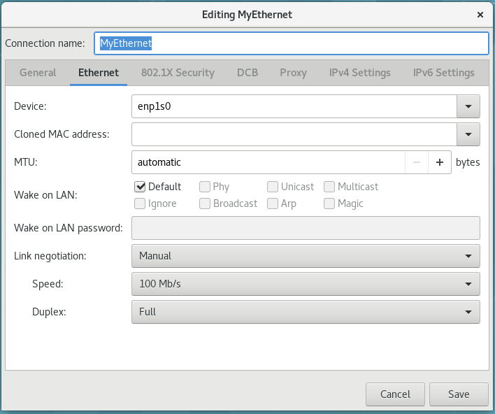 redhat network configuration