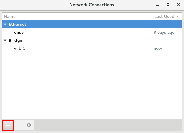 Adding a connection type using nm-connection-editor