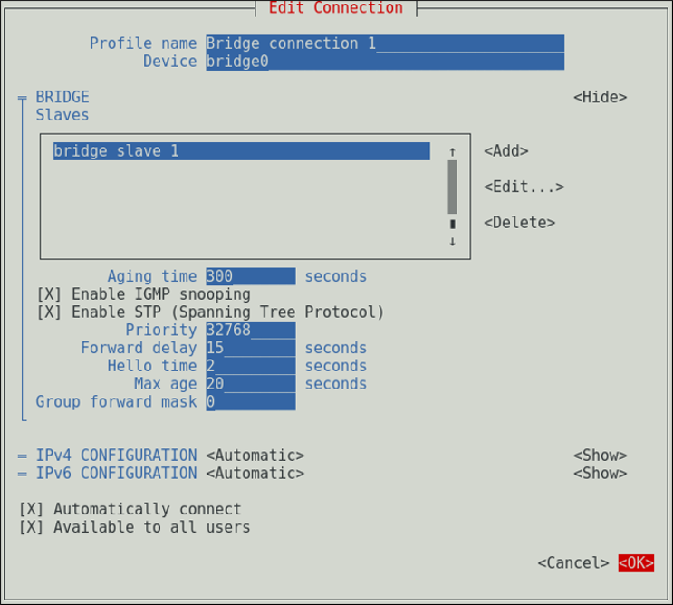 redhat networkmanager