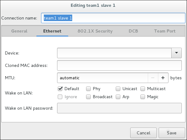 NetworkManager 그래픽 사용자 인터페이스 추가 서브 연결 추가