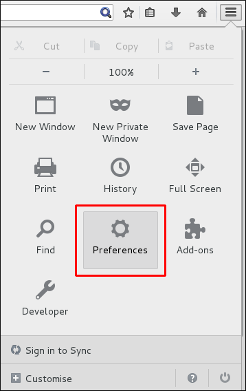 Firefox Preferences