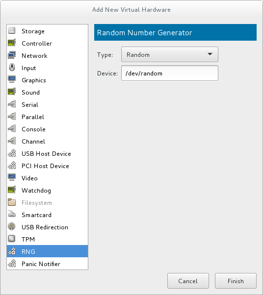 Random Number Generator window