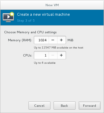 Configuring Memory and CPU