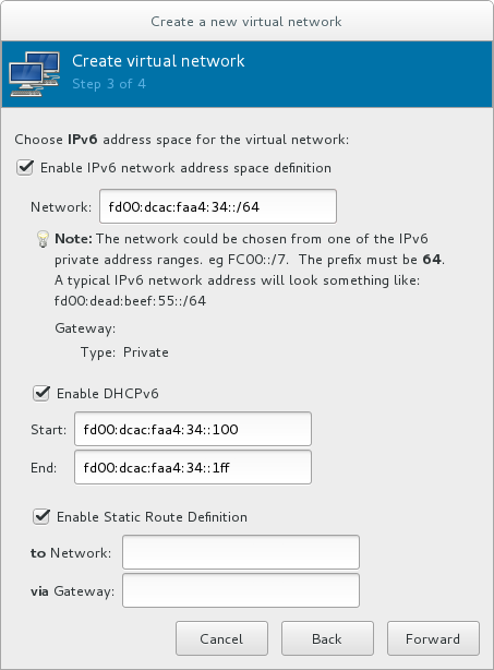 Defining static routes