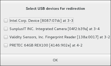 Select a USB device