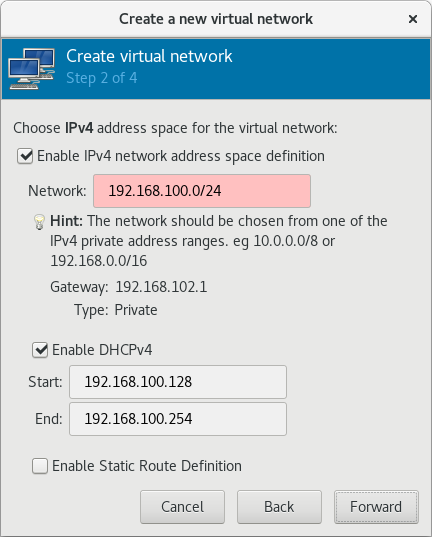 IPv4 주소 공간 선택