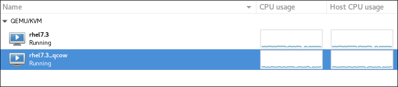 The Virtual Machine list