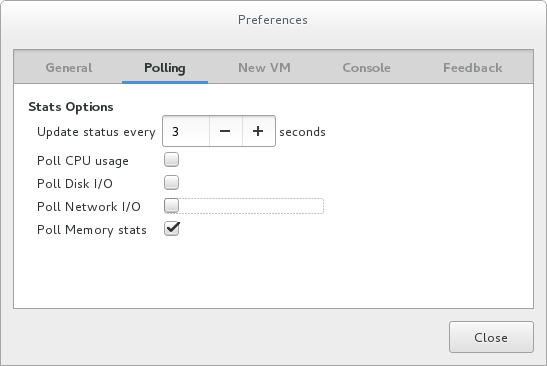 Enabling memory usage