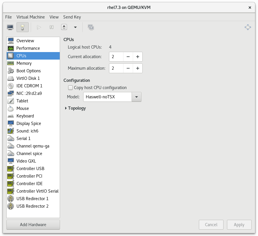 CPU Performance Options