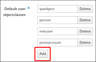 Changing default user object classes