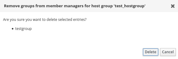 idm removing host group member managers