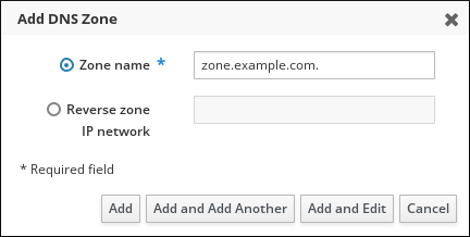 dns master zone enter