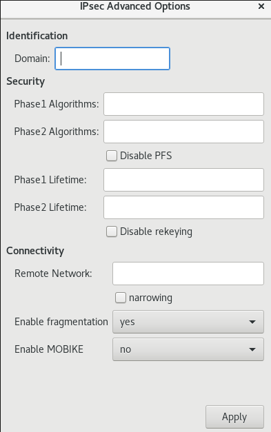 networking vpn advanced options