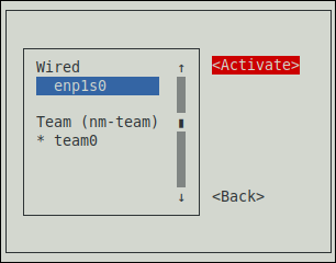 nmtui Activate a Modified Connection