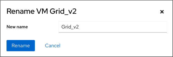Image displaying the rename a VM dialog box.