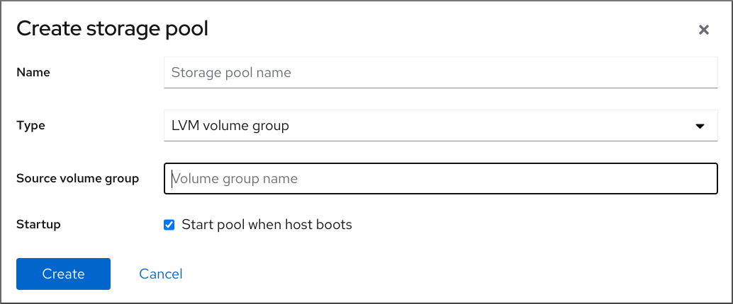 Image displaying the Create storage pool dialog box.