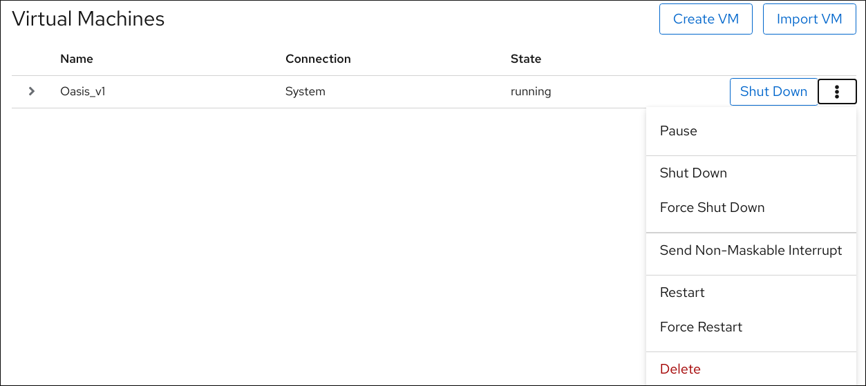 cockpit VM operations