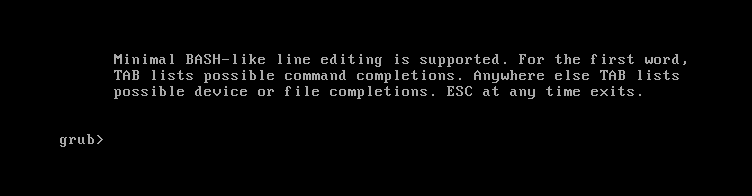 GRUB command shell