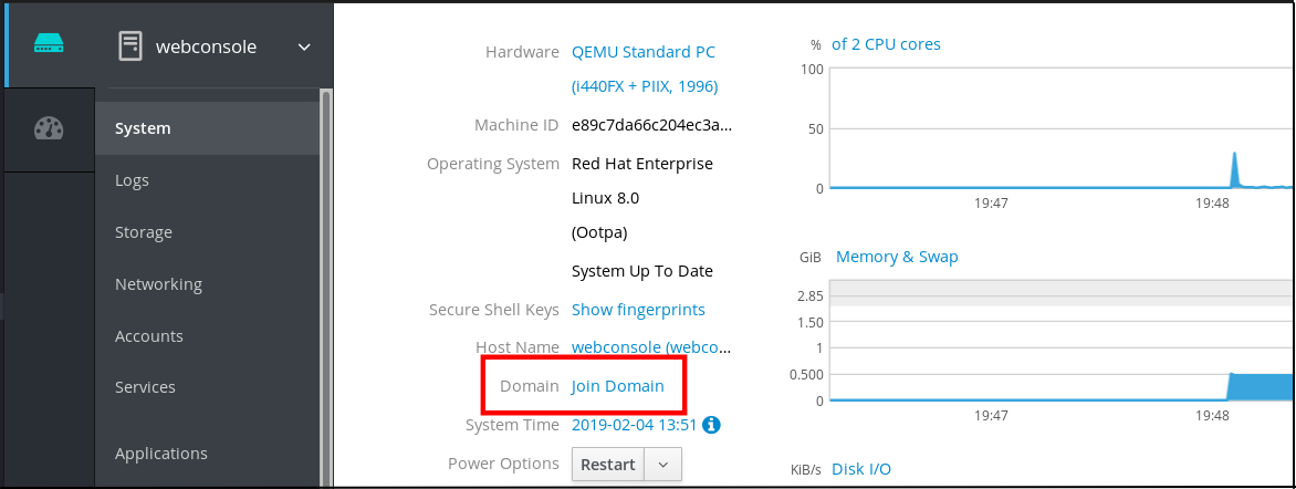 idm cockpit join domain