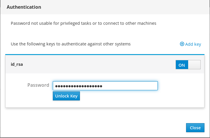 cockpit add key password