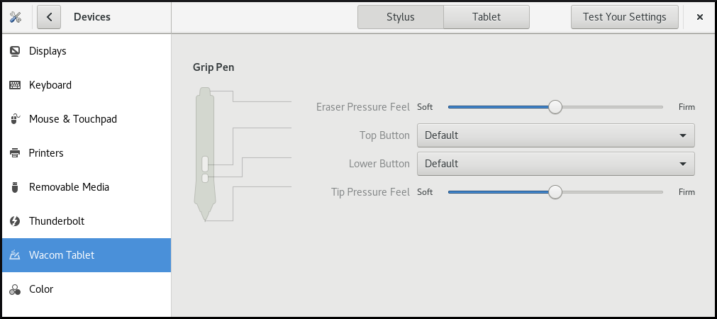 Wacom tablet grip pen