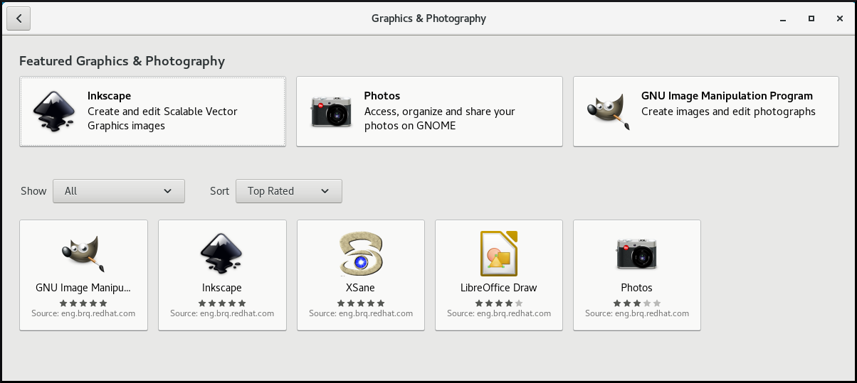 gnome software graphics and photo
