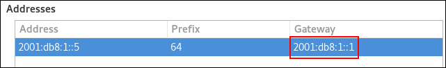 set default gw in nm connection editor ipv6