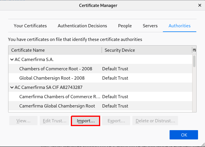 firefox import certificates