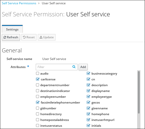 Editing an existing self-service rule