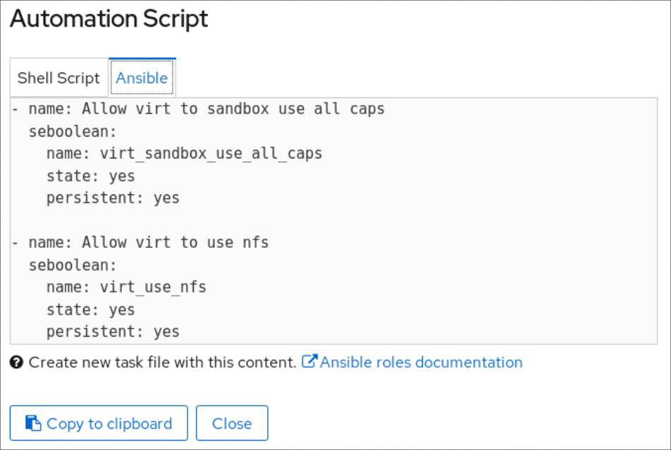 cockpit ansible playbook generated