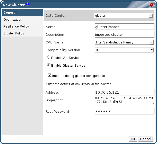 Import Existing Cluster Configuration