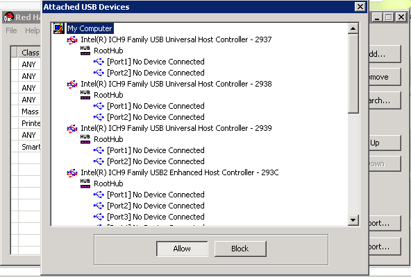 Attached USB Devices