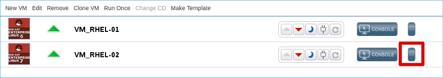 The User Portal Edit Console Options Button