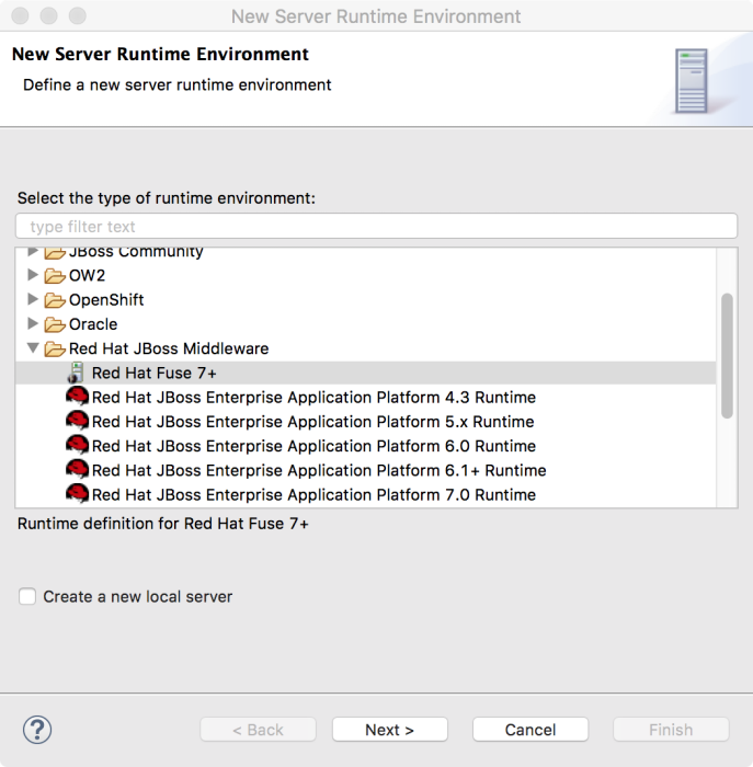 New Server Runtime Environment