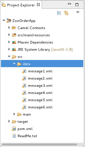 Messages files in the project’s data folder