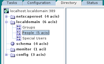 LDAP ブラウザーのディレクトリー情報ツリー