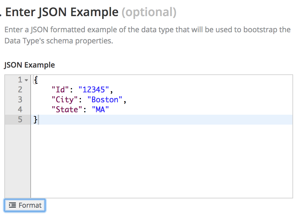 JSON example