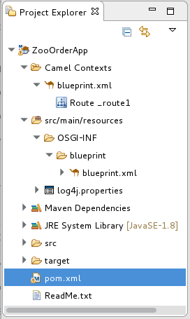 Generated blueprint.xml and pom.xml files