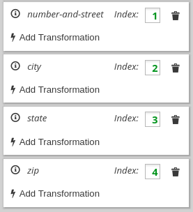 Example or reordered entries