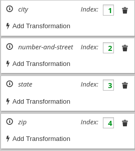 Example of initial entries