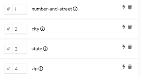 Example or reordered entries